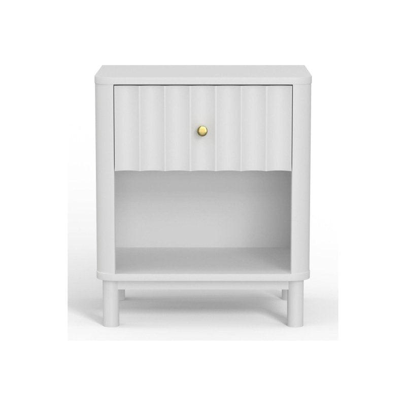 Stapleton One Drawer Nightstand, White - FCHF CITY