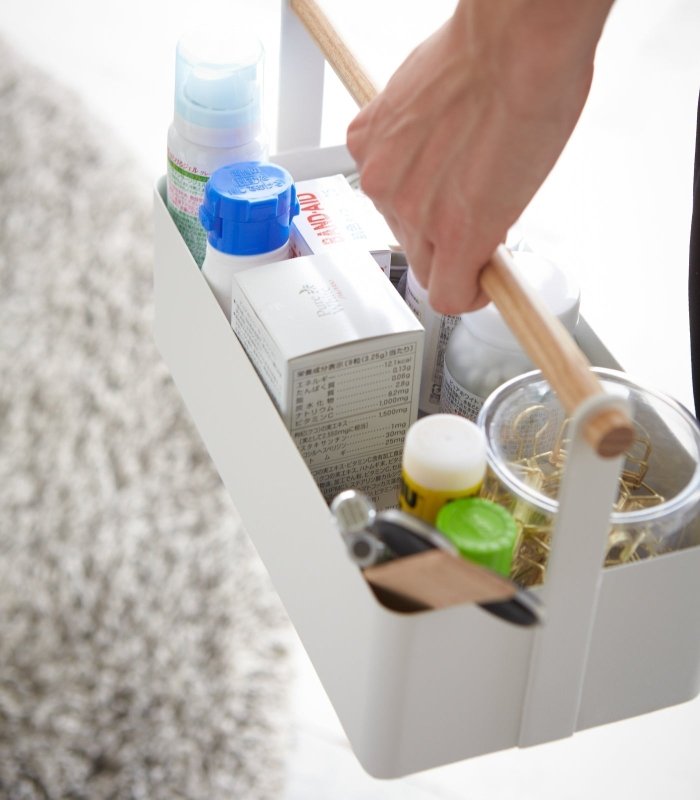 Storage Caddy - 2 Sizes - Steel + Wood - FCHF CITY