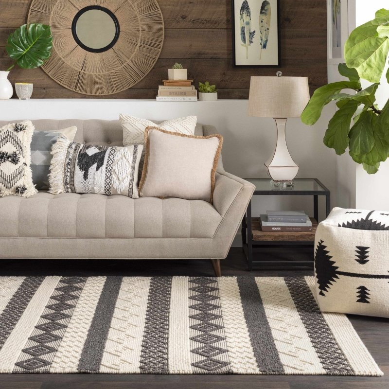 Sumiton White Textured Crochet Cotton Throw Pillow - FCHF CITY