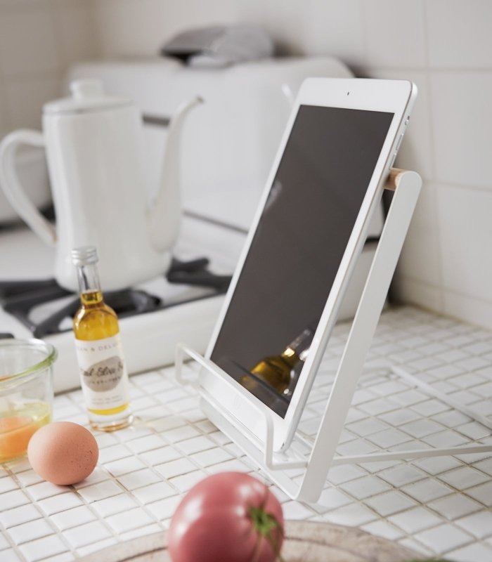 Tablet and Cookbook Stand - Steel + Wood - FCHF CITY