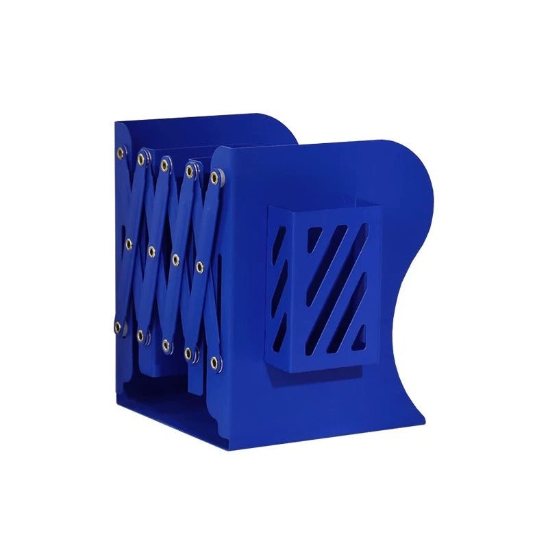 Telescopic Expandable Metal Bookends - Crystal Blue - FCHF CITY