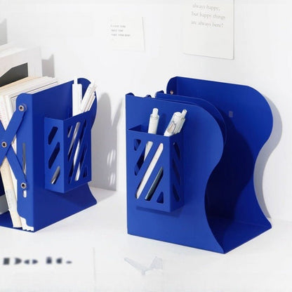 Telescopic Expandable Metal Bookends - Crystal Blue - FCHF CITY