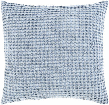 Toodyay Textured Light Blue Square Throw Pillow - FCHF CITY