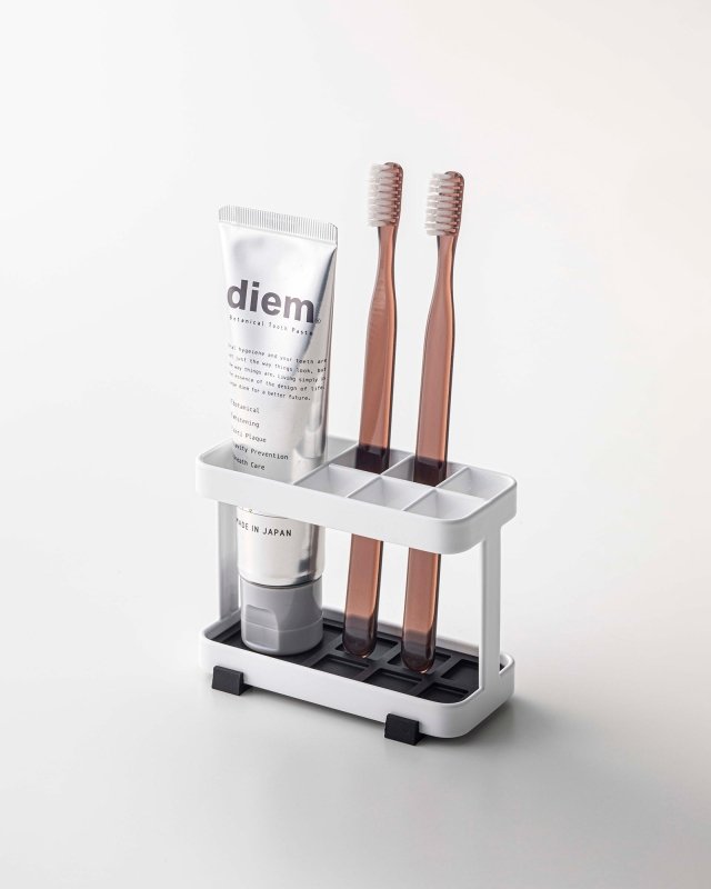 Toothbrush + Toothpaste Stand - Steel - FCHF CITY