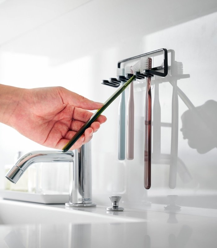 Traceless Adhesive Toothbrush Holder - Steel - FCHF CITY