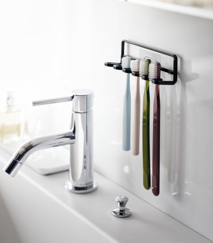 Traceless Adhesive Toothbrush Holder - Steel - FCHF CITY