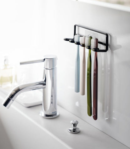 Traceless Adhesive Toothbrush Holder - Steel - FCHF CITY