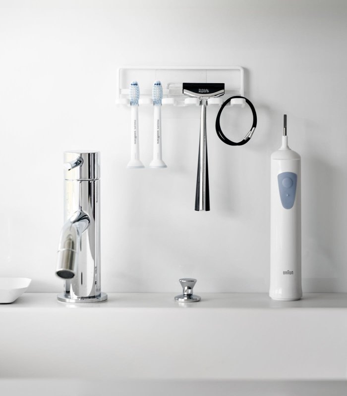 Traceless Adhesive Toothbrush Holder - Steel - FCHF CITY