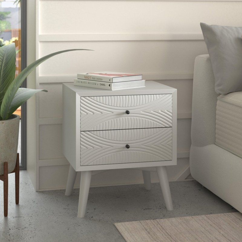 Tranquility Nightstand, White - FCHF CITY
