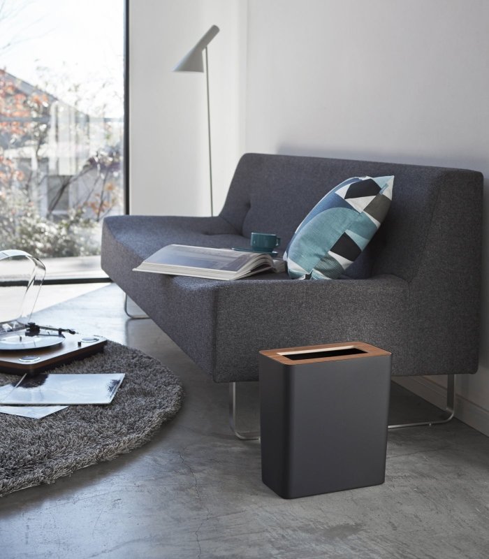 Trash Can - Two Styles - Steel + Wood - FCHF CITY