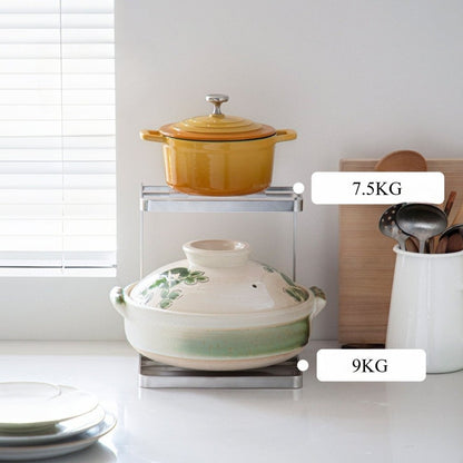 Two - Tier Pot Rack - Steel - FCHF CITY