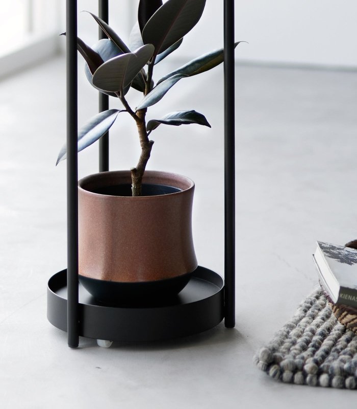 Two - Tier Rolling Plant Stand (28&quot; H) - Steel - FCHF CITY