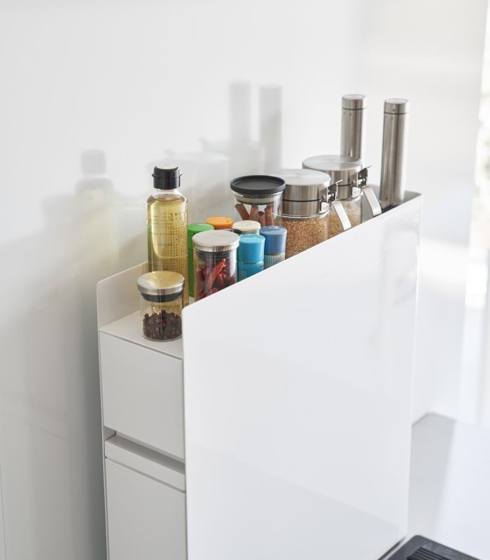 Two - Tier Sliding Drawer Seasoning Rack - Steel - FCHF CITY