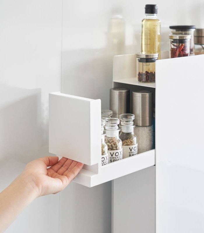 Two - Tier Sliding Drawer Seasoning Rack - Steel - FCHF CITY