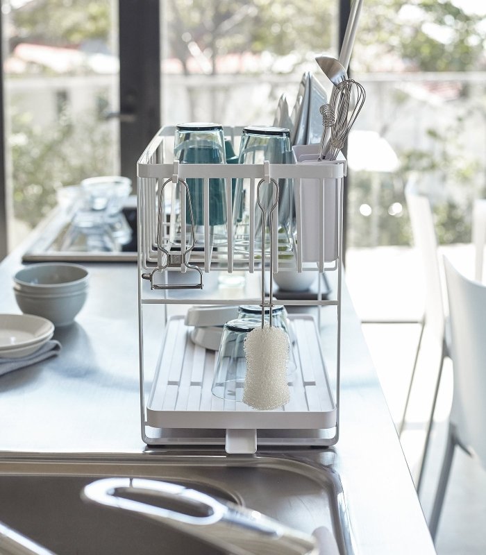 Two - Tier Wire Dish Rack - Steel - FCHF CITY