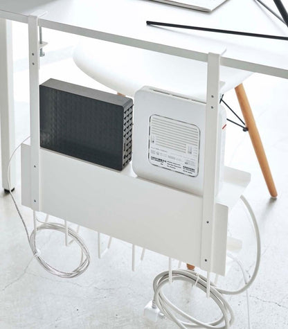Under - Desk Cable &amp; Router Storage Rack - Steel - FCHF CITY