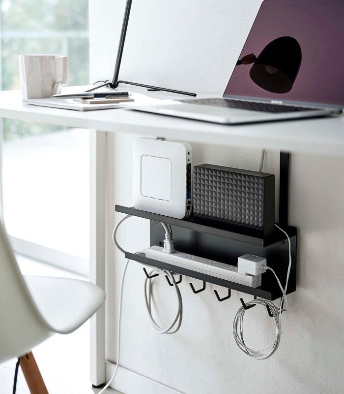 Under - Desk Cable &amp; Router Storage Rack - Steel - FCHF CITY