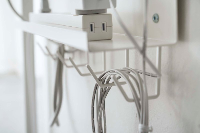 Under - Desk Cable &amp; Router Storage Rack - Steel - FCHF CITY