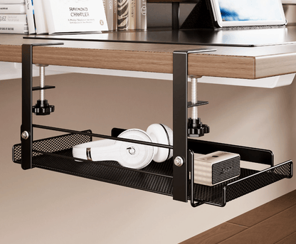 Under-Desk Cable &amp; Router Storage Rack - Steel - FCHF CITY