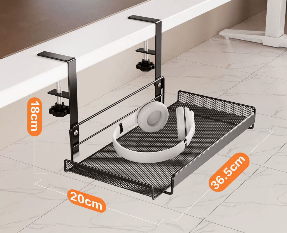Under-Desk Cable &amp; Router Storage Rack - Steel - FCHF CITY