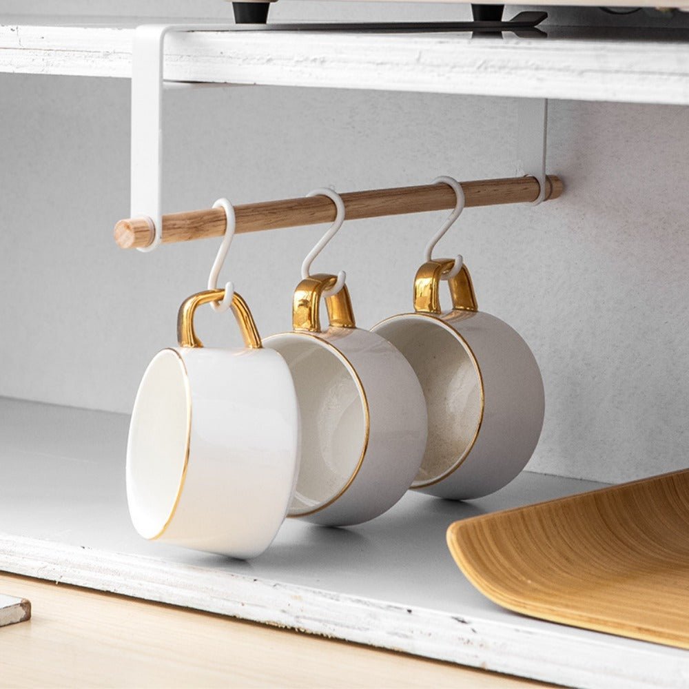 Undershelf Paper Towel Holder - Steel + Wood - FCHF CITY