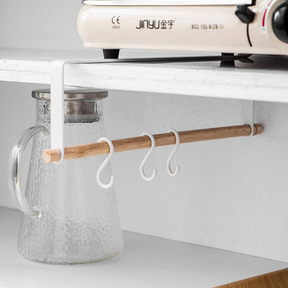 Undershelf Paper Towel Holder - Steel + Wood - FCHF CITY