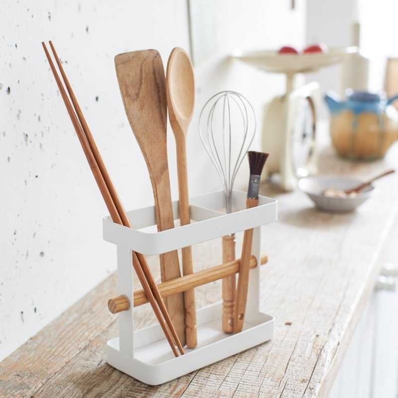 Utensil Holder - Steel + Wood - FCHF CITY