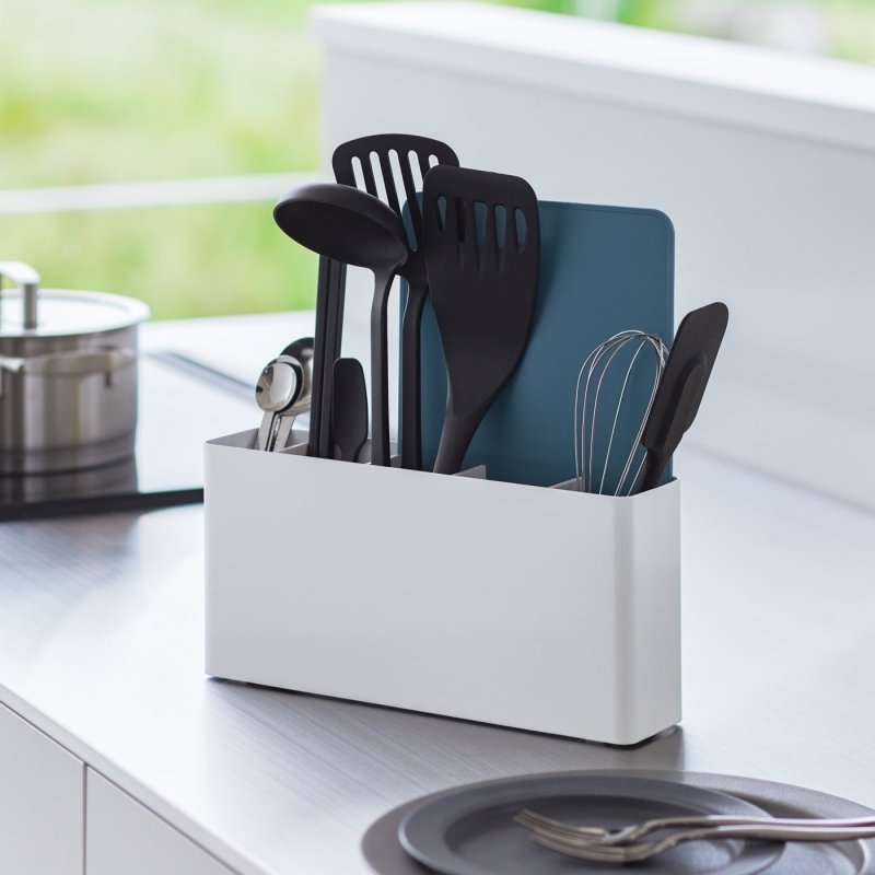 Utensil &amp; Thin Cutting Board Holder - Steel - FCHF CITY