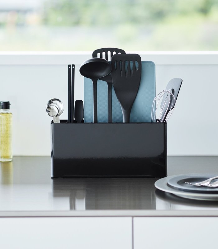 Utensil &amp; Thin Cutting Board Holder - Steel - FCHF CITY