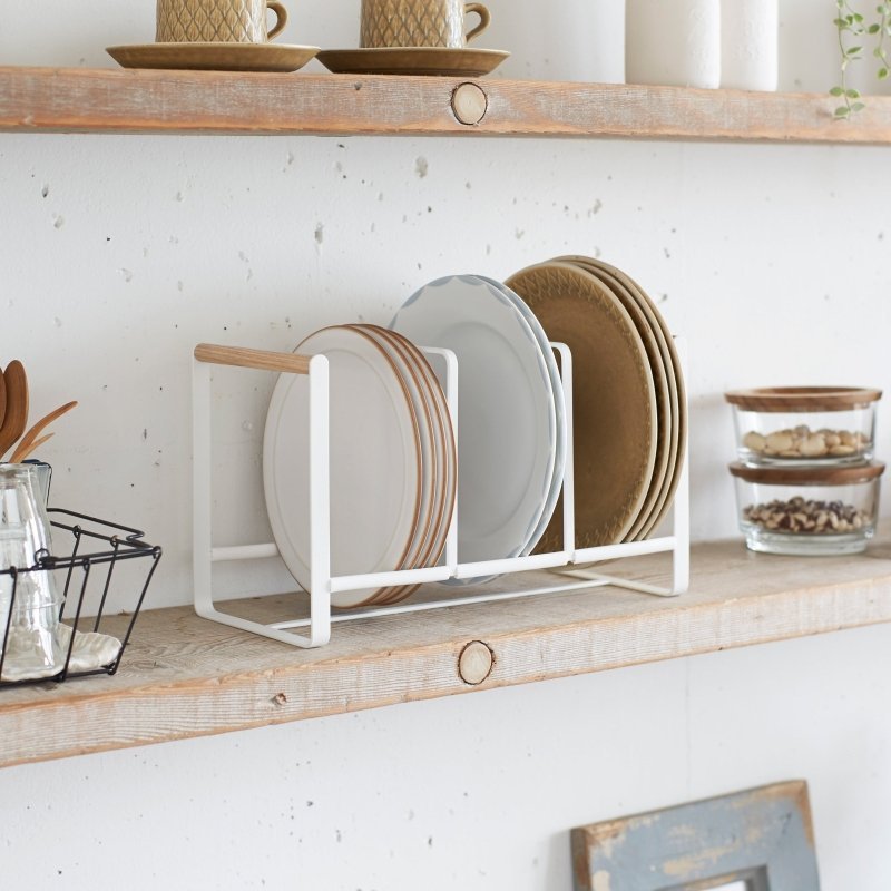 Vertical Plate Organizer - Steel + Wood - FCHF CITY