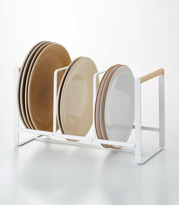 Vertical Plate Organizer - Steel + Wood - FCHF CITY
