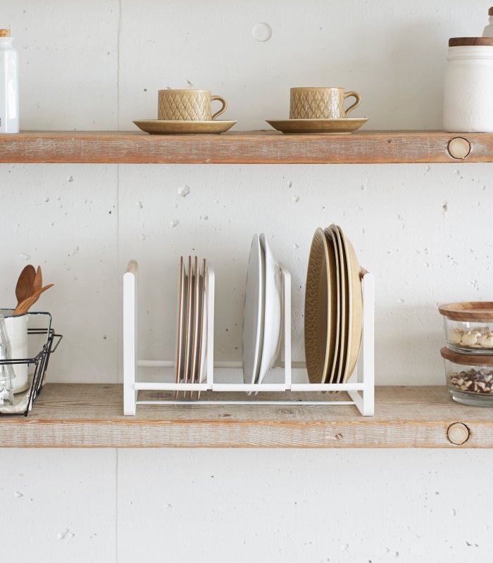 Vertical Plate Organizer - Steel + Wood - FCHF CITY