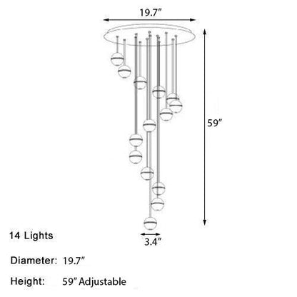 Victoria Crystal Orb Chandelier - FCHF CITY