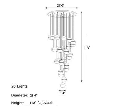 Victoria Crystal Orb Chandelier - FCHF CITY