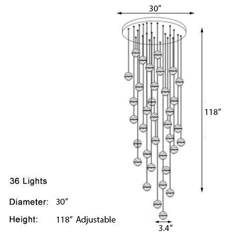 Victoria Crystal Orb Chandelier - FCHF CITY