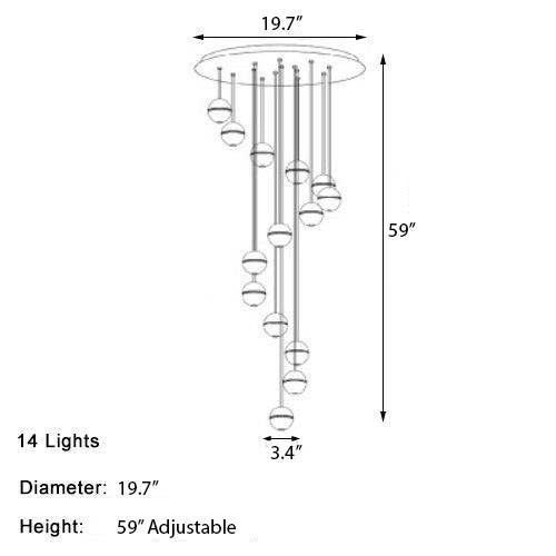 Victoria Crystal Orb Chandelier - FCHF CITY