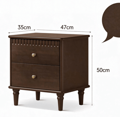 Vintage French Style Nightstand, Walnut - FCHF CITY
