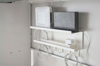 Wall - Mount Cable &amp; Router Storage Rack - Steel - FCHF CITY