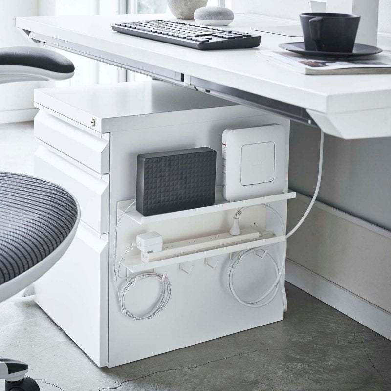 Wall - Mount Cable &amp; Router Storage Rack - Steel - FCHF CITY