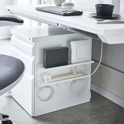 Wall - Mount Cable &amp; Router Storage Rack - Steel - FCHF CITY