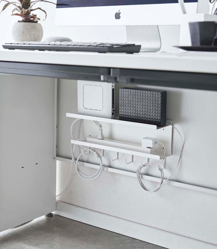 Wall - Mount Cable &amp; Router Storage Rack - Steel - FCHF CITY