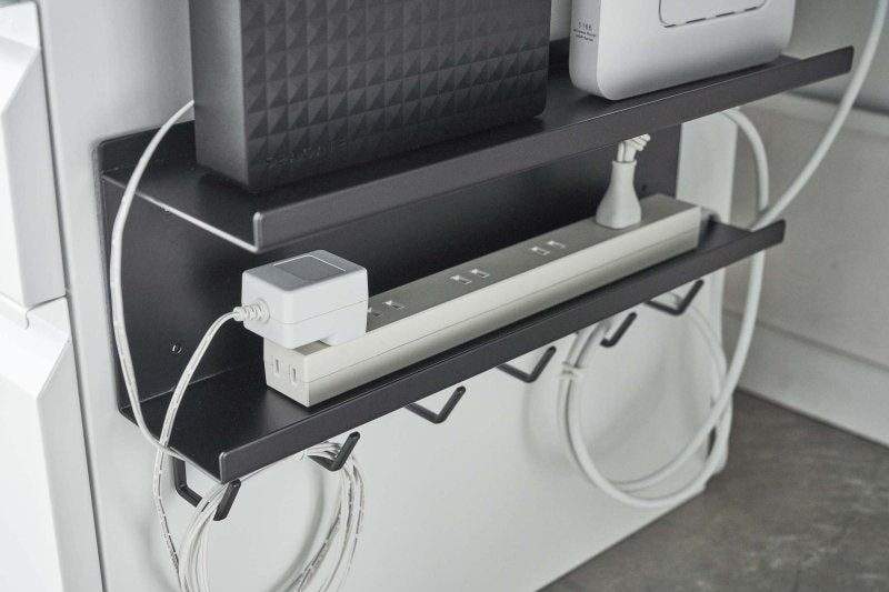 Wall - Mount Cable &amp; Router Storage Rack - Steel - FCHF CITY