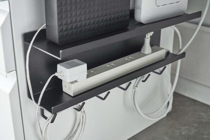 Wall - Mount Cable &amp; Router Storage Rack - Steel - FCHF CITY
