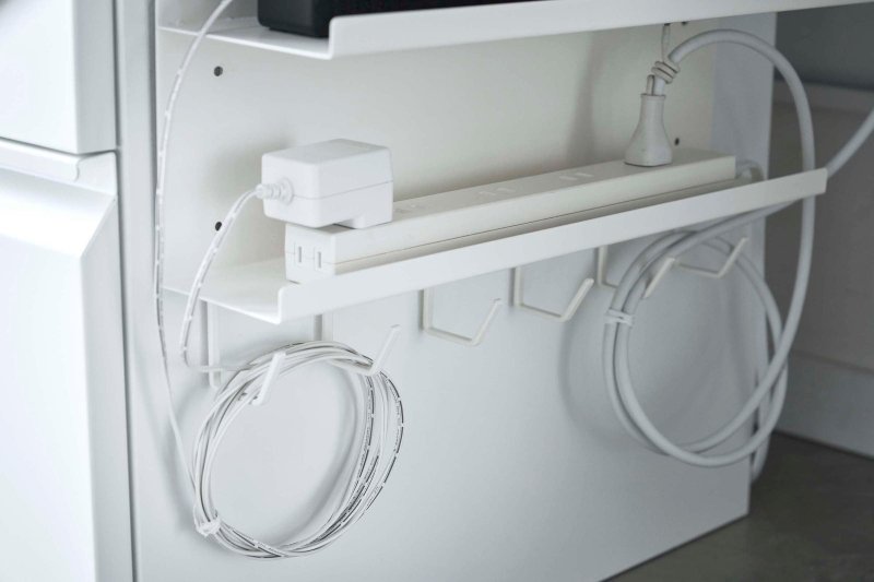 Wall - Mount Cable &amp; Router Storage Rack - Steel - FCHF CITY