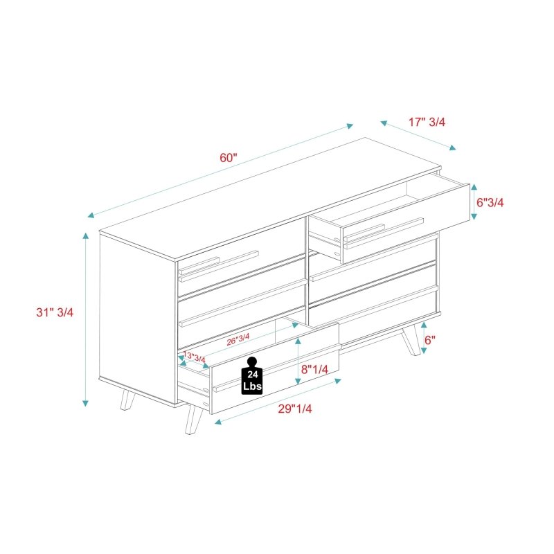 Weston Modern Wood Dresser - FCHF CITY