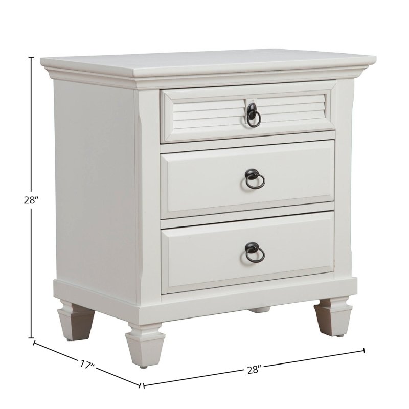 Winchester Nightstand, White - FCHF CITY