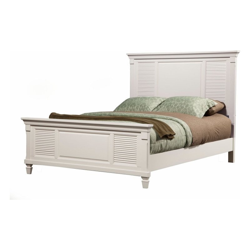 Winchester Shutter Panel Bed, White - FCHF CITY