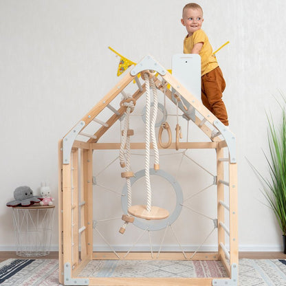 Wooden Climbing Playhouse - FCHF CITY